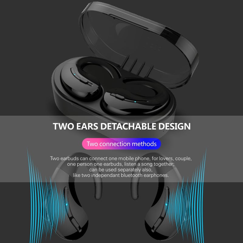 Generic - A8 TWS BT 5.0 Wireless Earphones With Mic For Android iOS Black - Image 1