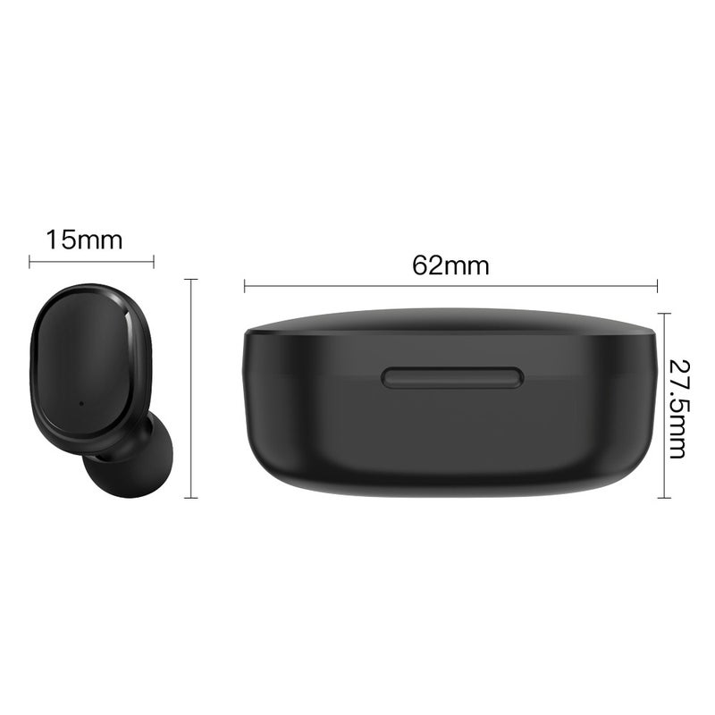 Generic - E6S TWS True-Wireless BT5.0 Earphones With 280mAh Charging Box Black - Image 1