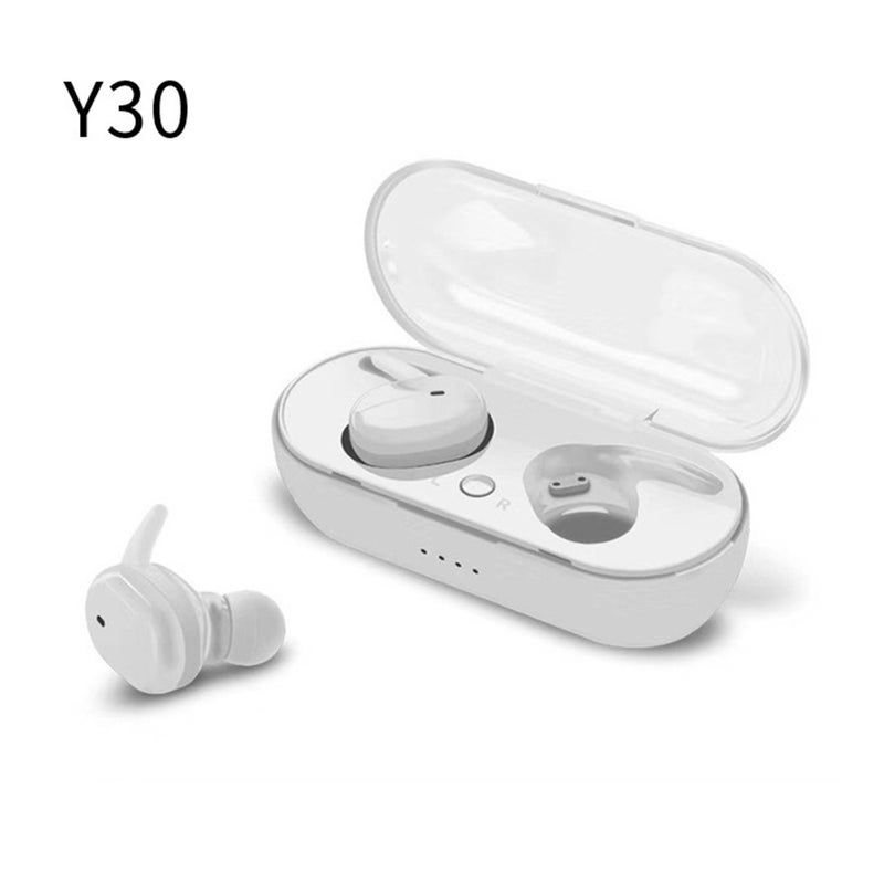 Y30 True Wireless Touch-Control Earphones With Charging Case White - Image 1