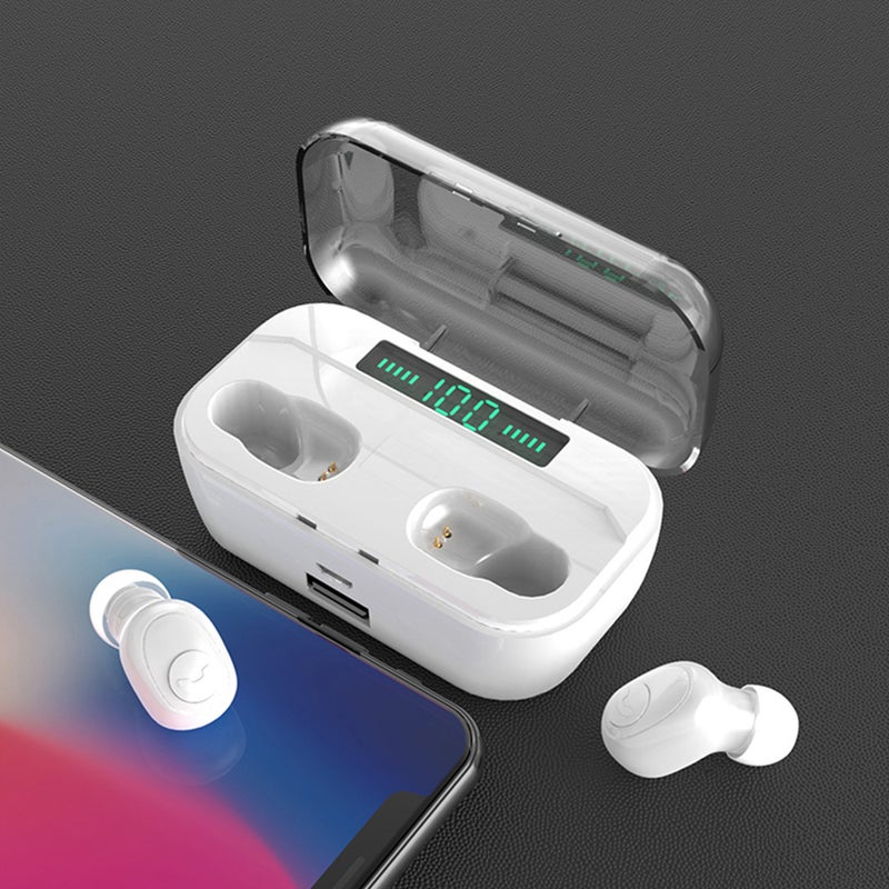 Generic - G6S TWS BT 8D Wireless Mini Earphones With 3500mAh Power Bank White - Image 1
