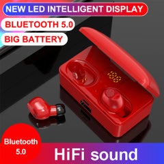 G10 TWS BT 5.0 Wireless LED Digital Power Display Mini Earphones Red