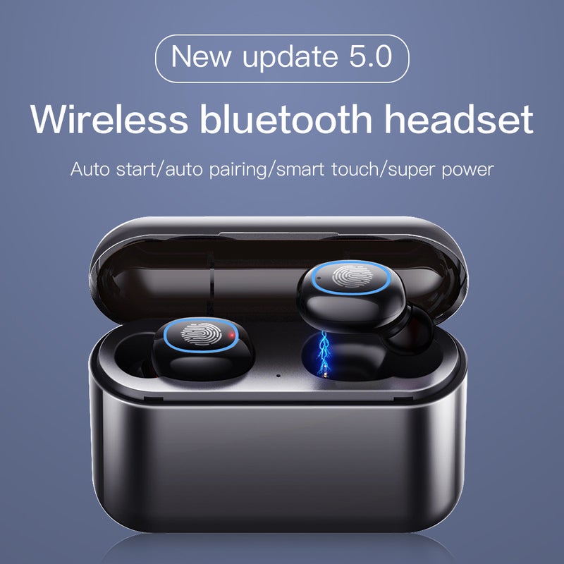 Generic - A2 TWS BT 5.0 Wireless Earphones With 2600mAh Charging Case Black - Image 1