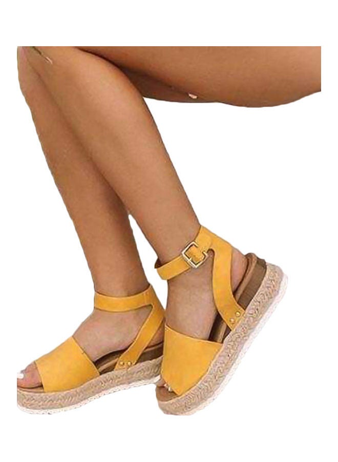 Women Fashion Summer Thick Heel Wedge Sandals Open Toe Fish Mouth Shape Shoes Black  - Image 4
