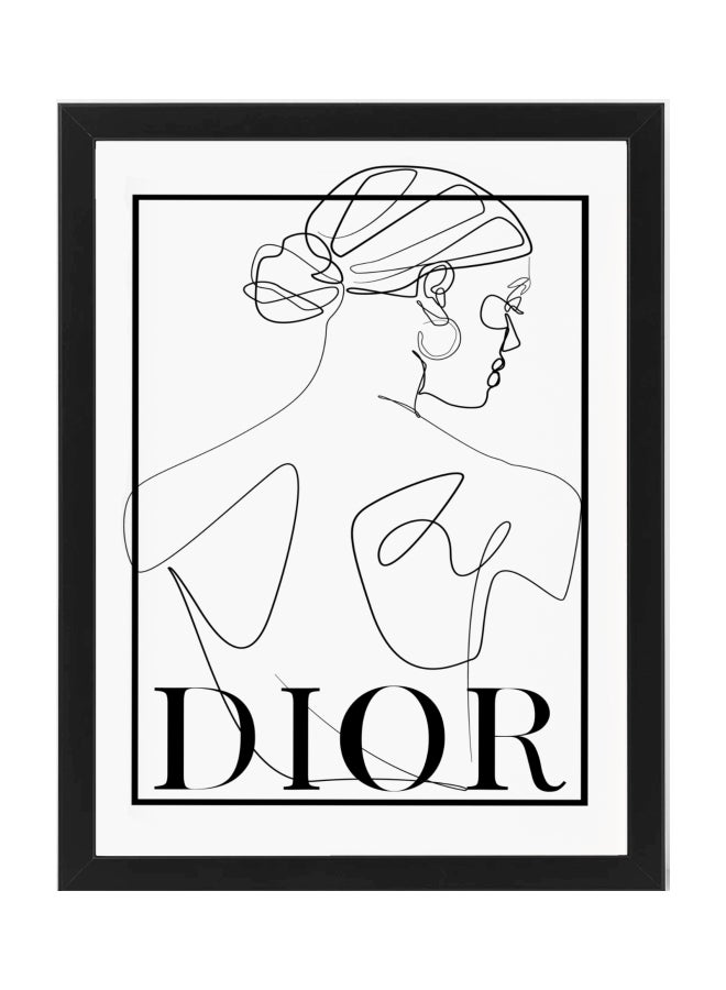 Boomah Accessories Fine Line Dior Fashion Poster With Frame White/Black 30x40cm 