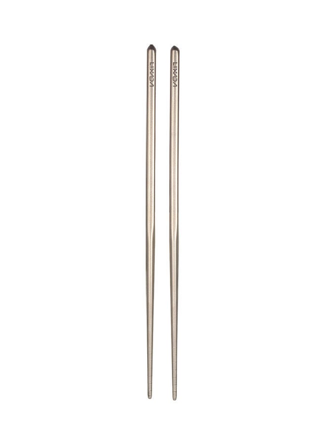 LIXADA 4-Piece Titanium Tableware Camping Fork Spoon Cutter Chopsticks Ultra Light Outdoor Cutlery Set 25.0x7.0x2.0cm - Image 2