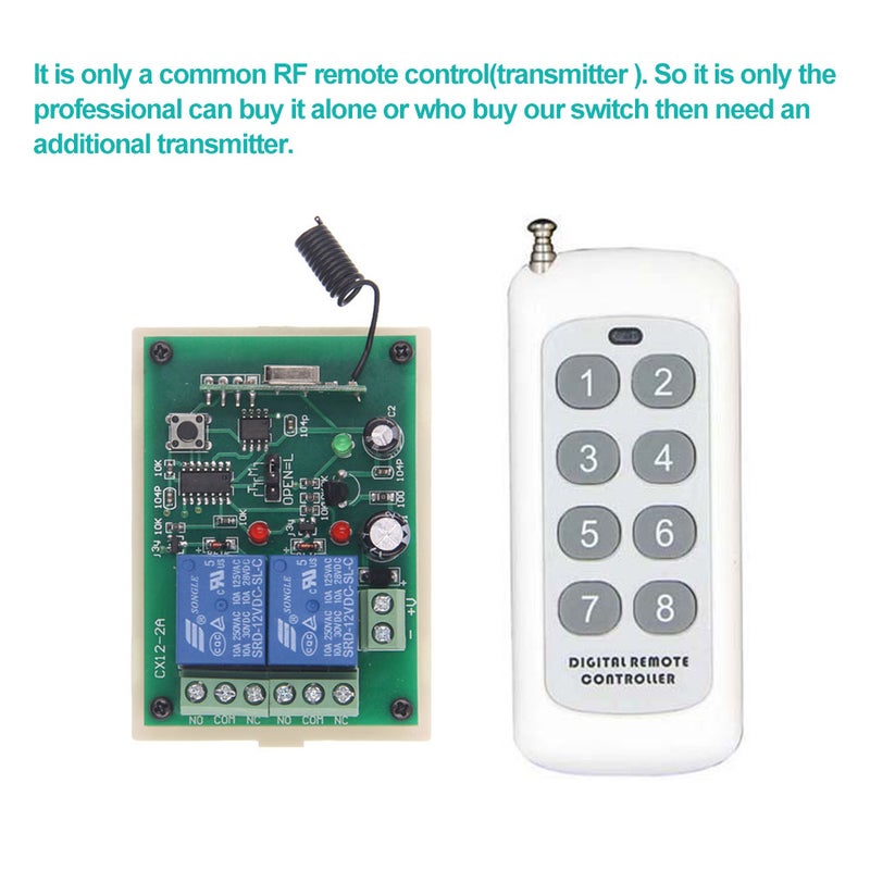 1000m Long Range Distance High Power 1CH Wireless Remote Control Transmitter White - Image 5