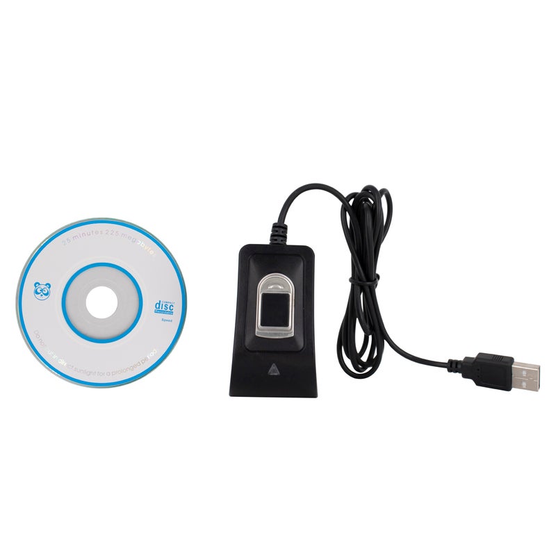 Compact USB Fingerprint Sensor Black 13.5 x 10 x 3.5cm