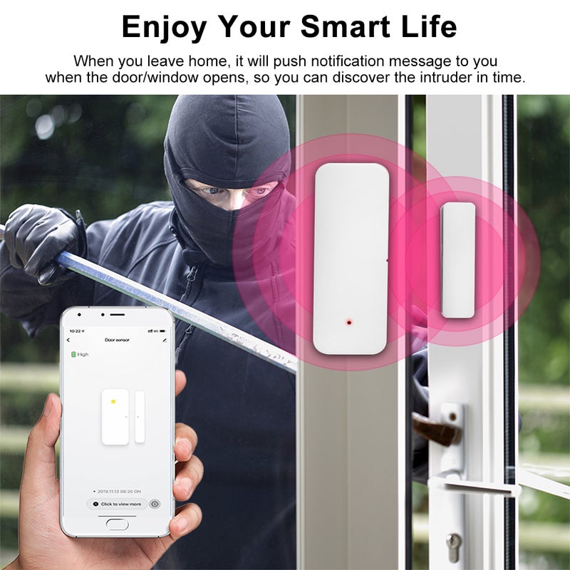 Generic - ZigBee Tuya Wireless Alarm Sensor For Door and Window White 8.5 x 5.5 x 2.5cm - Image 1