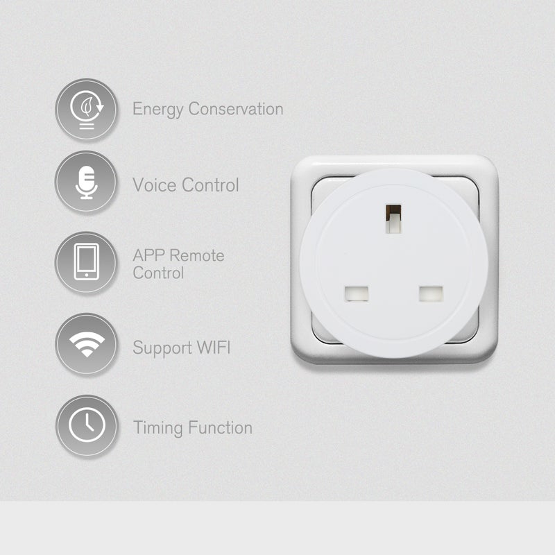 eWeLink Mini Smart WiFi Socket White 6 x 6 x 6cm  - Image 4