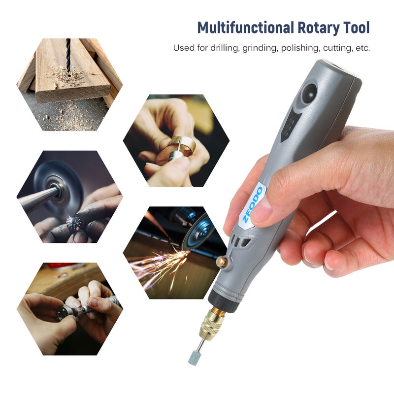 Generic - Multifunctional Mini Handheld Electric Grinder Set multicolour 21 x 6 x 8cm - Image 1