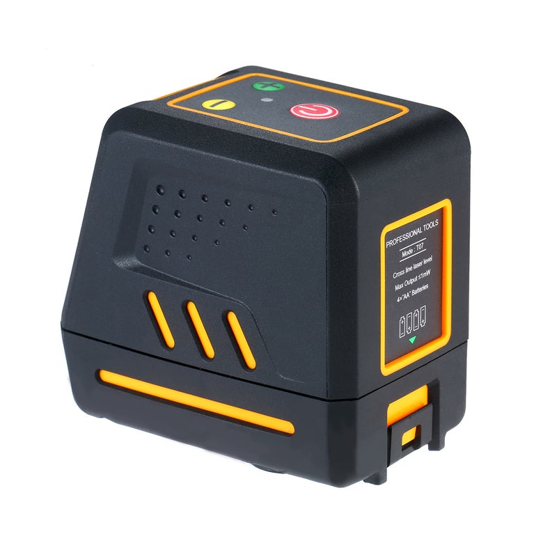 T07 Red Beam Professional Horizontal and Vertical Cross Line Self Leveler Black 13.5 x 8 x 12.5cm - Image 5