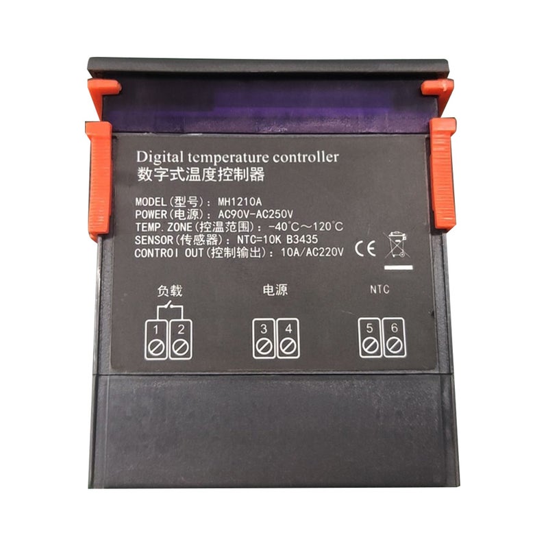 جهاز تحكم رقمي ذكي بدرجة الحرارة MH-1210A أسود وبرتقالي 8.5 x 4 x 7.50سم  - Image 3