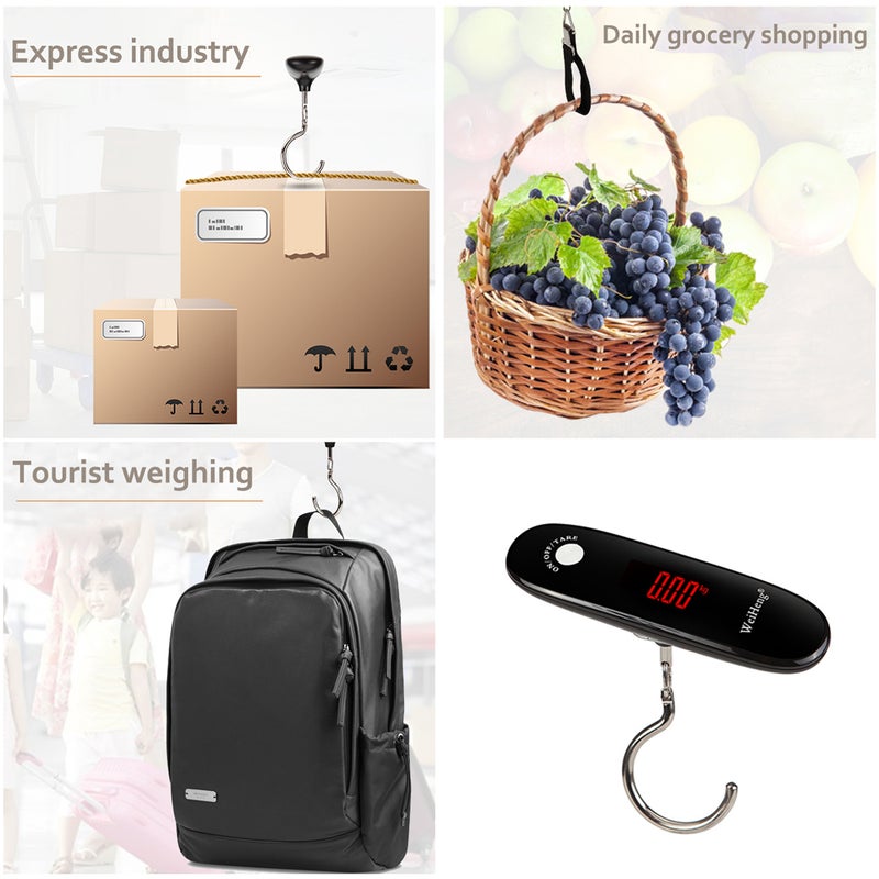 Portable Electronic Luggage Weighing Scale Black 14.8 x 5.1 x 7.7cm  - Image 5