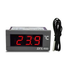 ميزان درجة حرارة رقمي ذكي ومدمج طراز ZFX-900 أسود 6.1 x 3 x 3.5سم