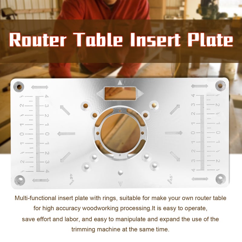 Multifunctional Router Table Insert Plate multicolour 28 x 1.5 x 18.5cm