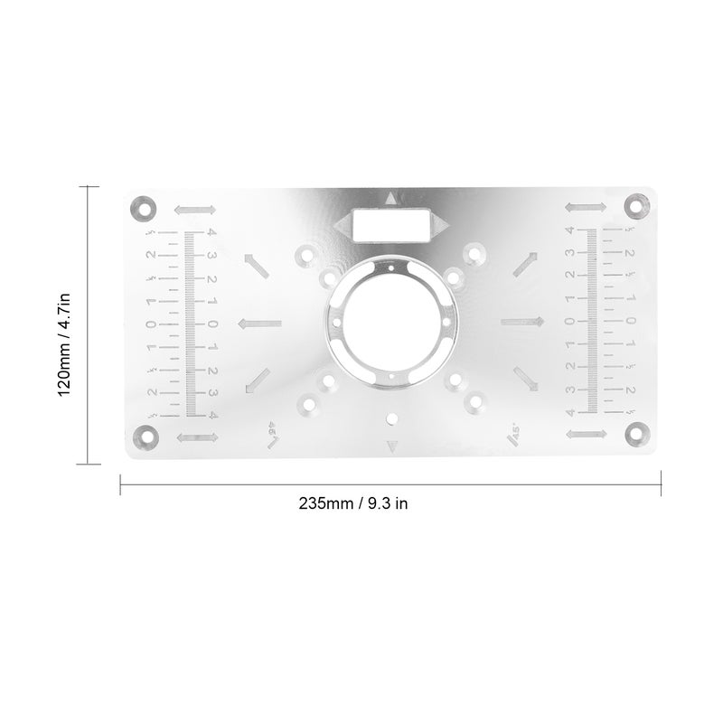 Multifunctional Router Table Insert Plate multicolour 28 x 1.5 x 18.5cm
