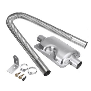 Air Diesel Heater Silencer Muffler Set Kit Silver 30 x 8 x 10cm - v1603382090/N40508715A_1