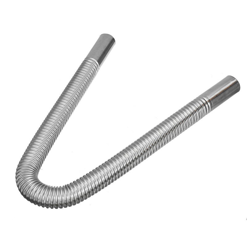 Air Diesel Heater Silencer Muffler Set Kit Silver 30 x 8 x 10cm