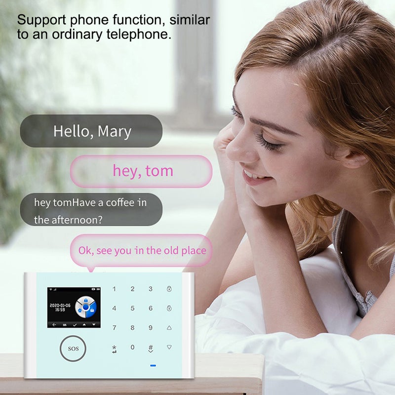 CS118 WiFi/GSM/GPRS 3 IN 1 Network Intelligent Home Alarm System White 28 x 18 x 12cm