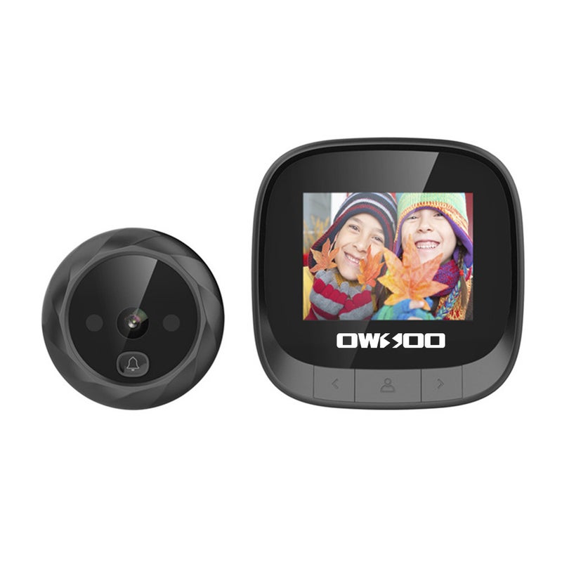 2.4" TFT Digital Peephole Viewer Doorbell Camera Black 12.3 x 10.7 x 7.4cm - Image 1