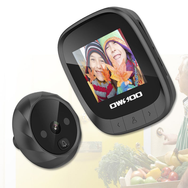 2.4" TFT Digital Peephole Viewer Doorbell Camera Black 12.3 x 10.7 x 7.4cm - Image 3