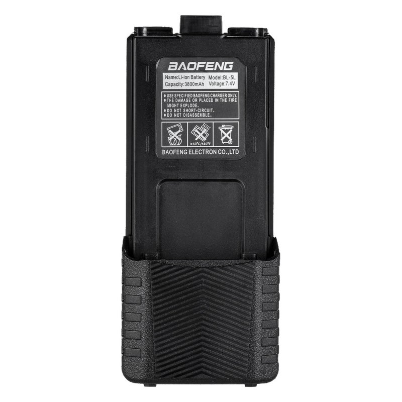BL-5L High Capacity 7.4V 3800mAh Li-ion Extended Battery For Baofeng UV 5R UV-5R Two-Way Radio Batteries Black 13 x 5.5 x 3.5cm