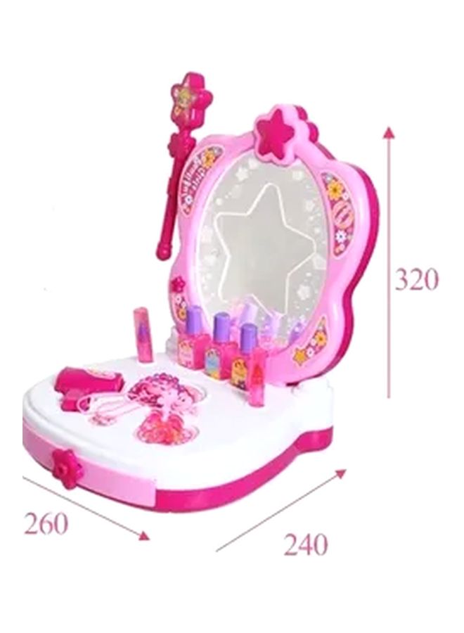 بوهوي طقم طاولة زينة مع مرآة مكون من 18 قطعة 26x24x32سم - Image 2