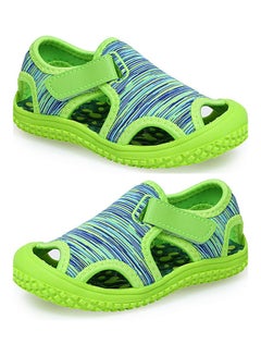 Kids Summer Camouflage Non-Slip Soft Soled Flat Shoes Closed Toe Beach Sandals Camouflage Green