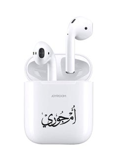 Um Jouri Printed Bluetooth Earbud For iOS And Android White/Black