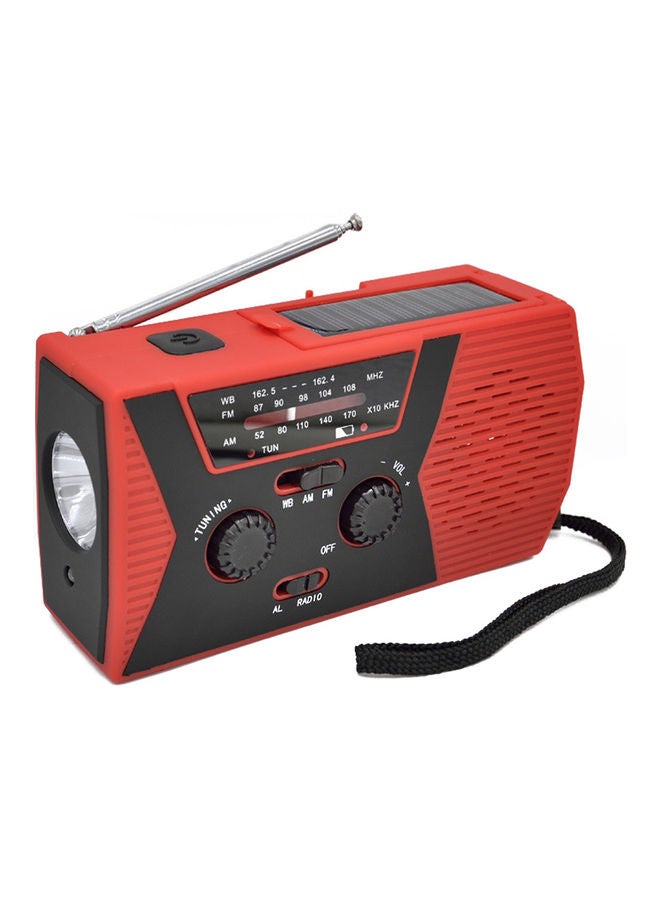 Waterproof Hand Crank Radio V8149R-V Red - Image 1