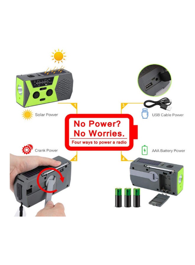 Waterproof Hand Crank Radio V8149R-V Red - Image 3