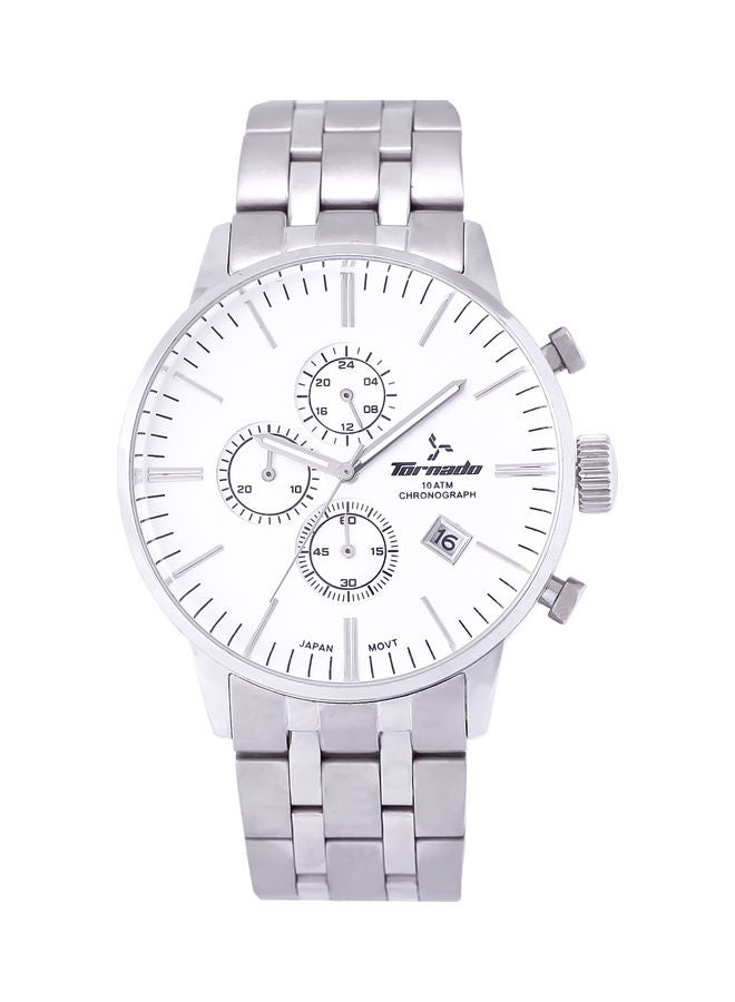 TORNADO Men's Men's Stainless Steel Chronograph Watch T6102-SBSS - 43X49 mm - Image 2
