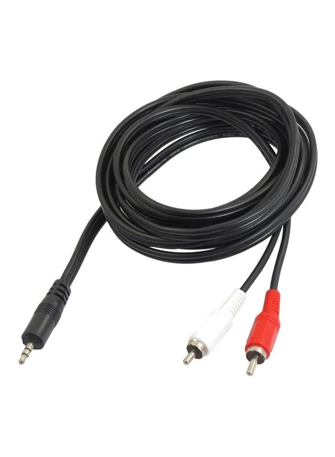 HP AUX To 2RCA Cable Black  - Image 1