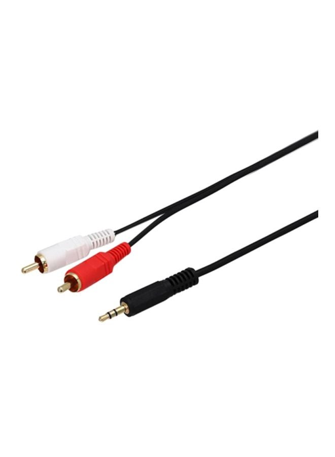 HP AUX To 2RCA Cable Black  - Image 2