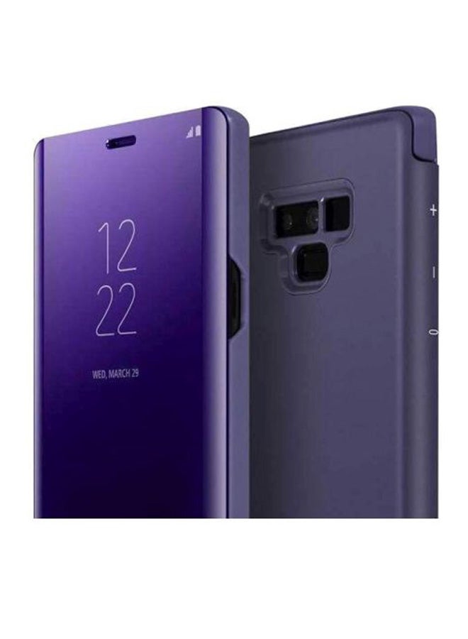 Protective Flip Cover With Foldable Mirror Stand For Samsung Galaxy Note9 Purple
