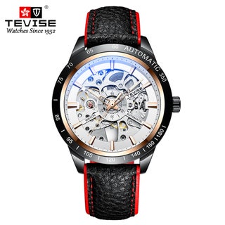 Automatic Mechanical Wrist Watch With Luminous Pointer Leather Band For Men - v1603389578/N40680427A_1