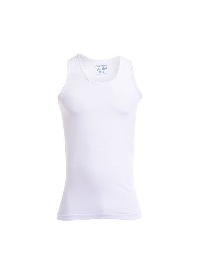 COTTONIL 3-Piece Cotton Undershirt Set White  - Image 2