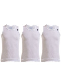 3-Piece Cotton Undershirt Set White
