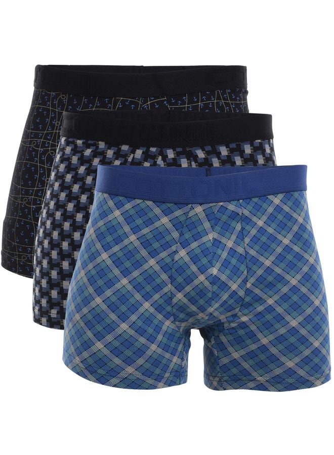 COTTONIL - 3-Piece Casual Cotton Boxer Set Multicolour - Image 1