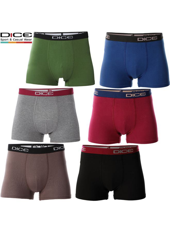 DICE - 6-Piece Casual Cotton Boxer Set Multicolour - Image 1