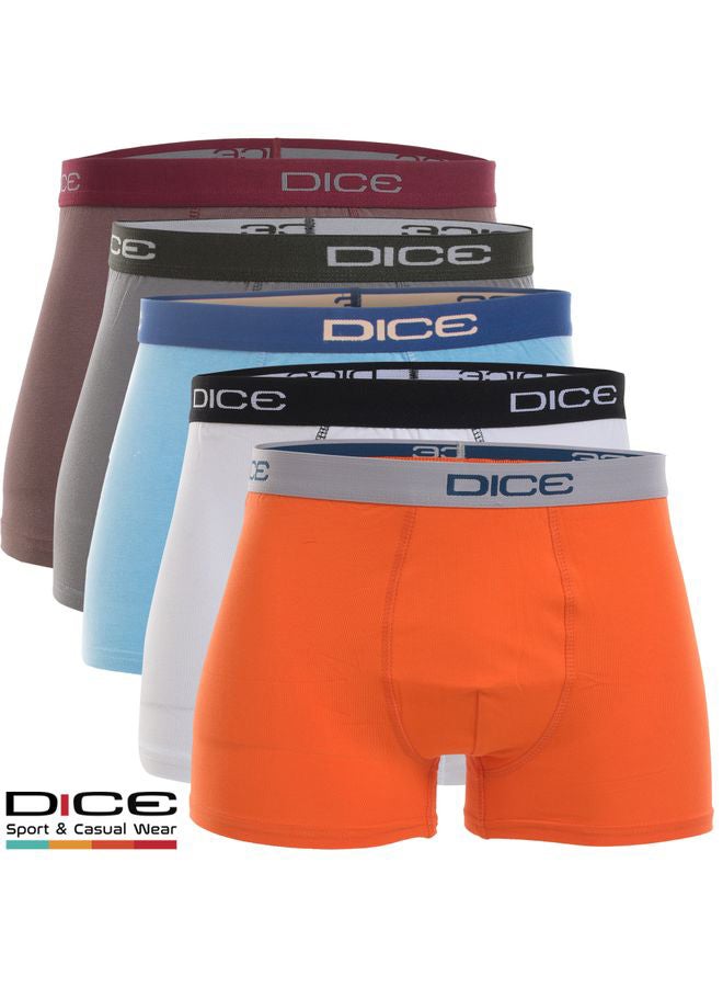 DICE - 5-Piece Casual Cotton Boxer Set Multicolour - Image 1