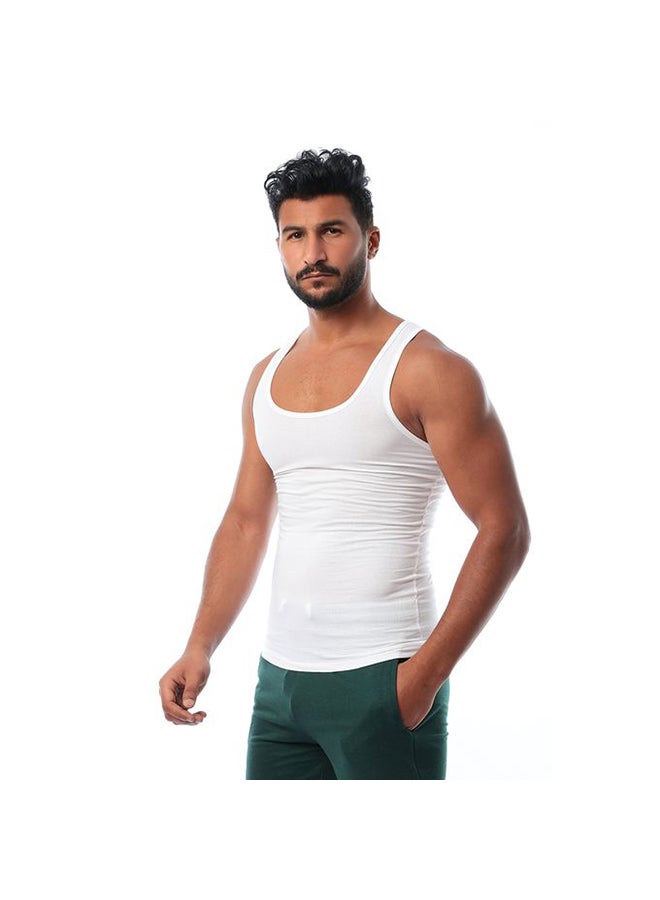 DICE 3-Piece Cotton Sleeveless Undershirt Set White/Grey/Black  - Image 2