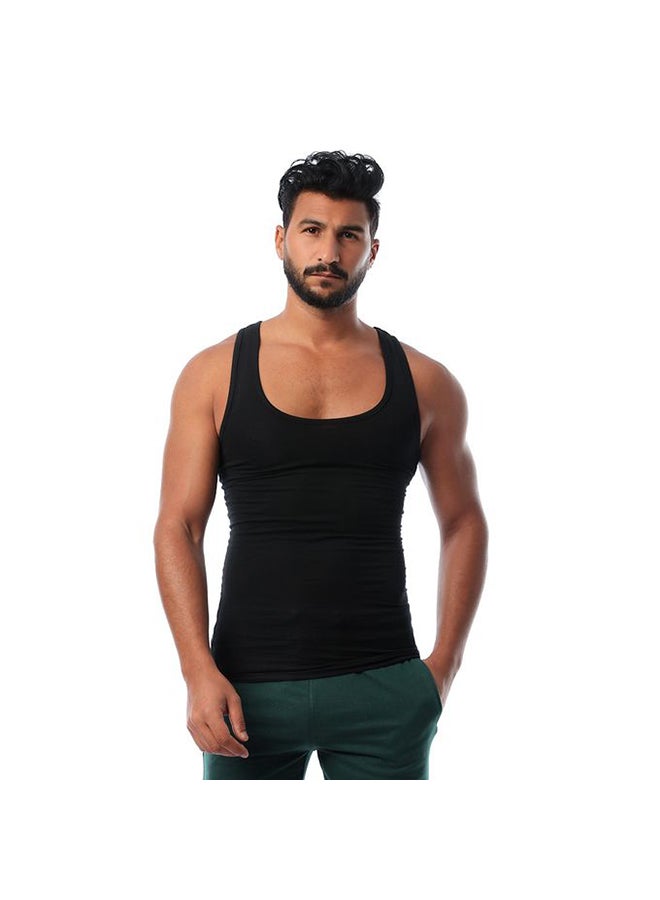 DICE 3-Piece Cotton Sleeveless Undershirt Set White/Grey/Black  - Image 3