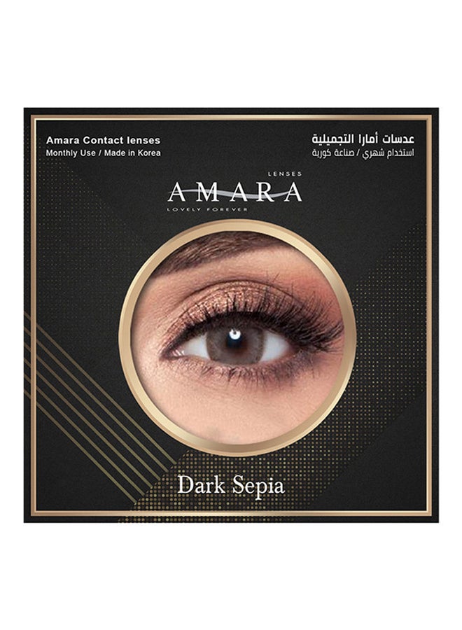 Amara Women's Dark Sepia Monthly Disposable Contact Lenses - Image 2
