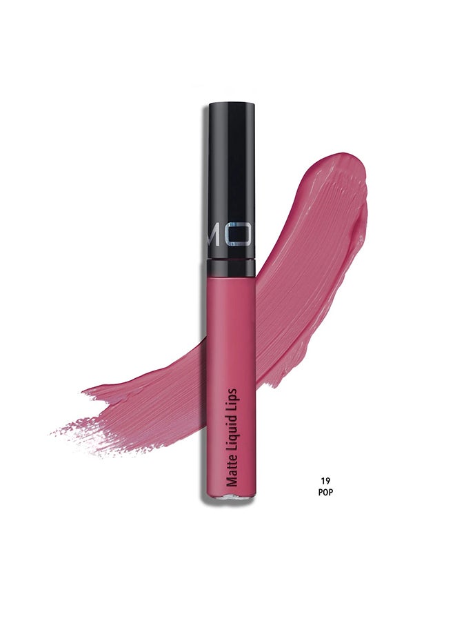 مويرا أحمر شفاه سائل غير لامع وردي