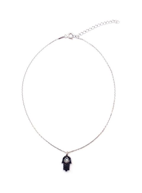 925 Sterling Silver Hamsa Designed Anklet