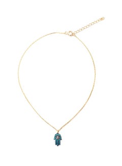 Gold Plated 925 Sterling Silver Hamsa Designed Anklet