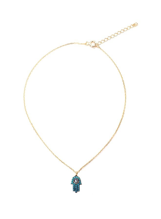 Alwan - Gold Plated 925 Sterling Silver Hamsa Designed Anklet - Image 1