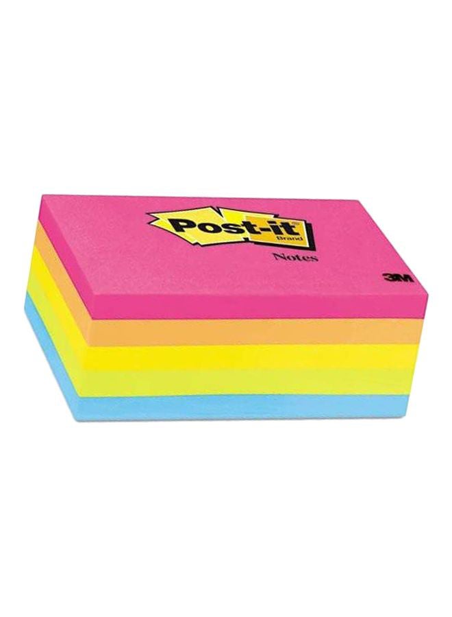 ثري ام أوراق ملاحظات بوست إت ذاتية اللصق مكونة من 100 قطعة وردي/أصفر/ أزرق