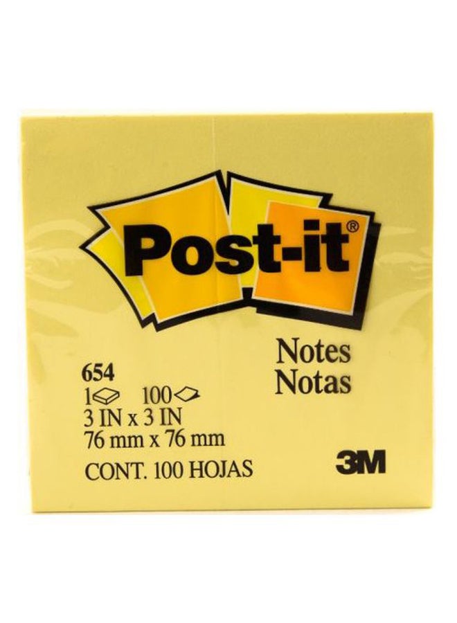 ثري ام أوراق ملاحظات بوست إت ذاتية اللصق مكونة من 100 قطعة أصفر